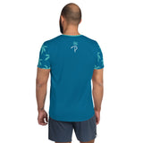 Blue Palm Men's Athletic Shirt