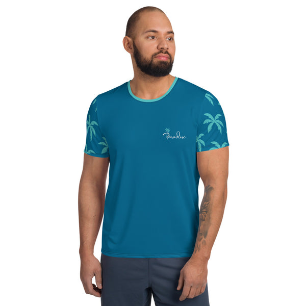 Blue Palm Men's Athletic Shirt
