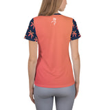 Orange Palm Women's Athletic Shirt